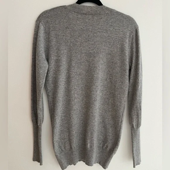 AUTUMN CASHMERE Deep V Neck Pullover Fine Knit Sweater Bodycon Luxury Minimalist - Picture 3 of 14